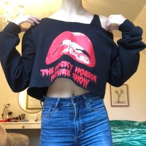 off the shoulder cropped rmhs sweatshirt
